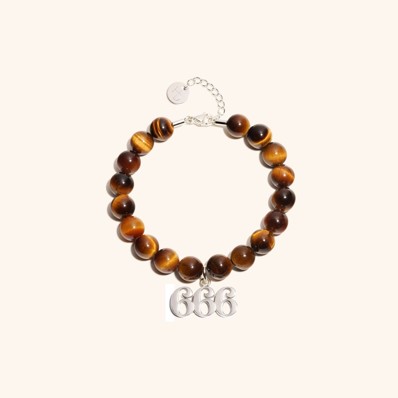 666 Tiger's Eye Charm Bracelet