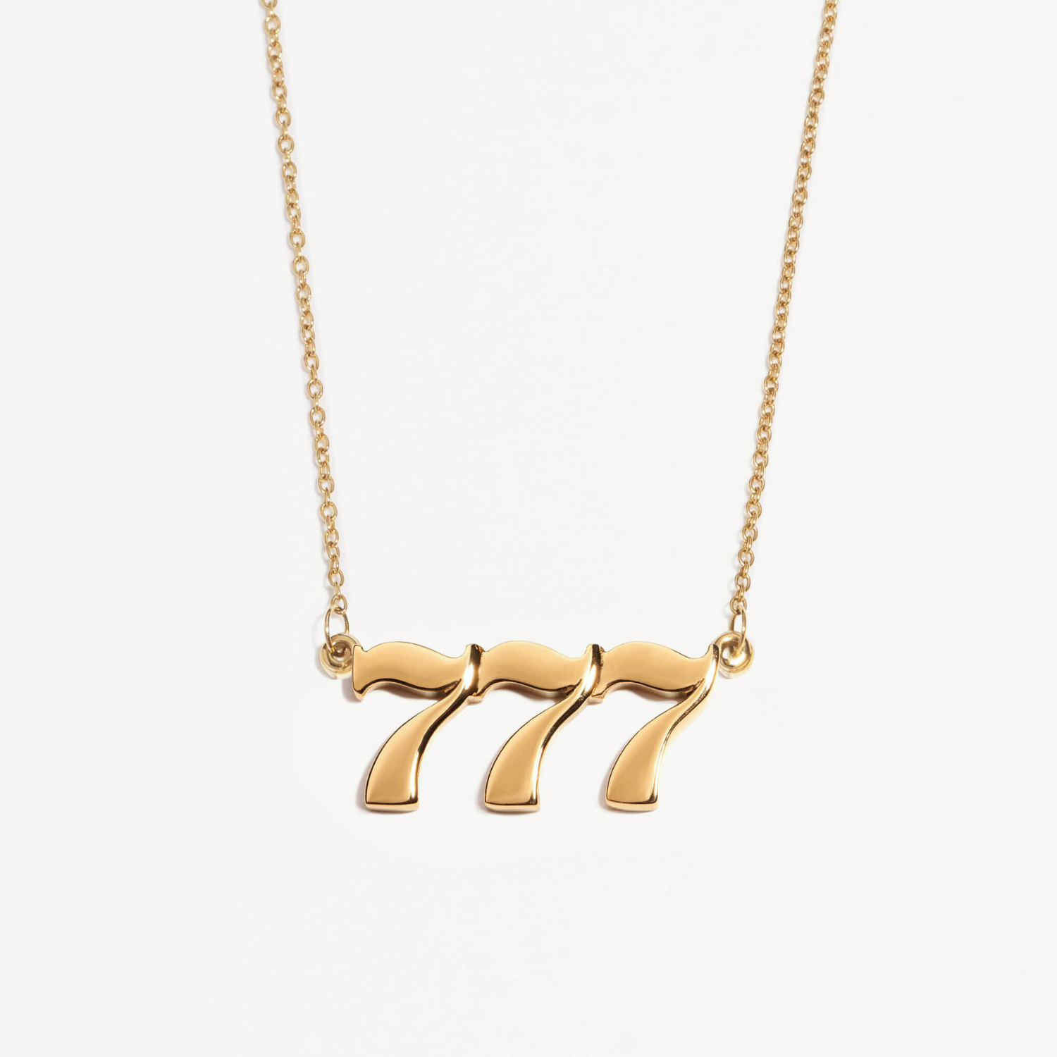 777 angel number necklace gold