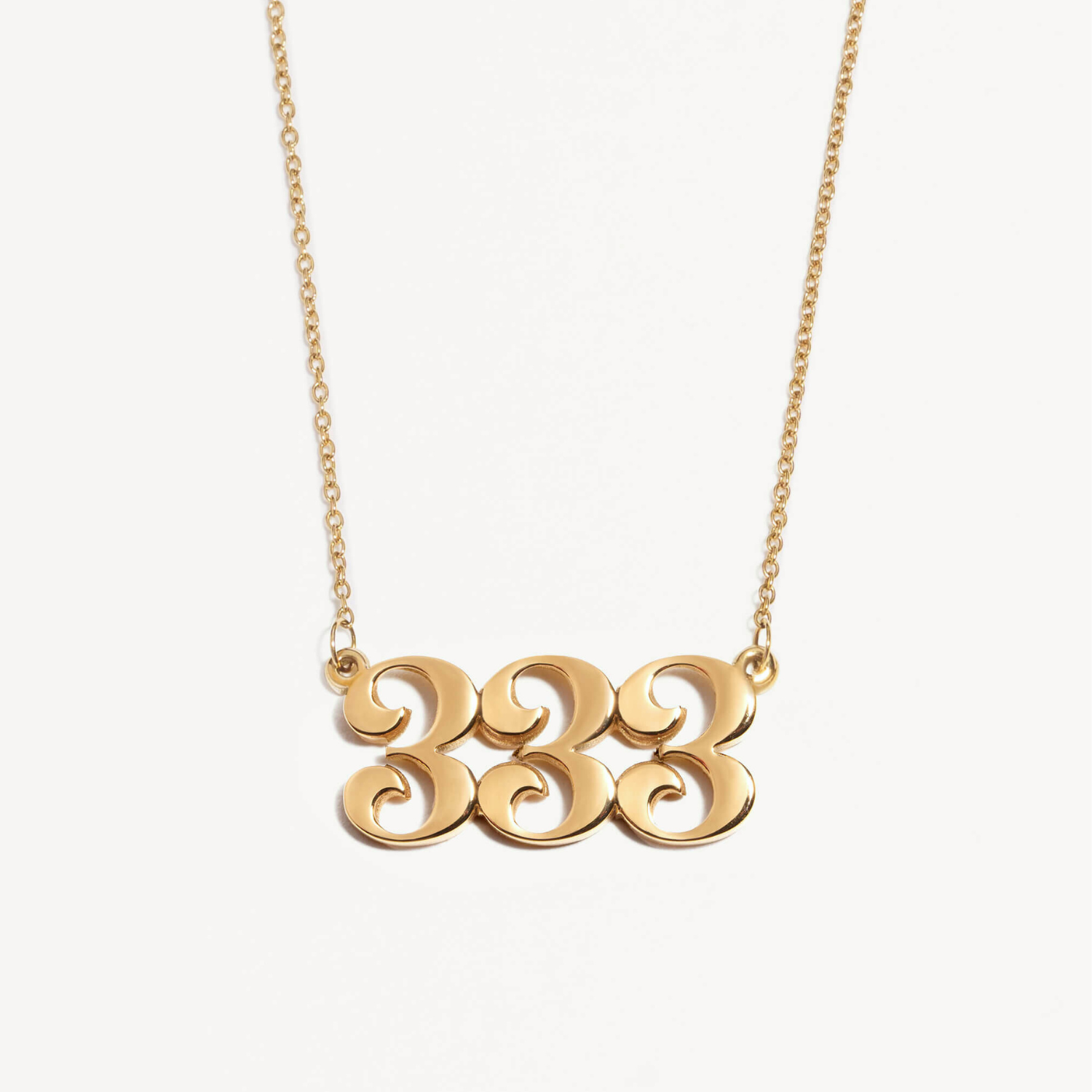 333 angel number necklace gold
